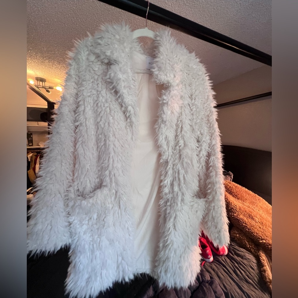 Fashion Nova faux fur trench